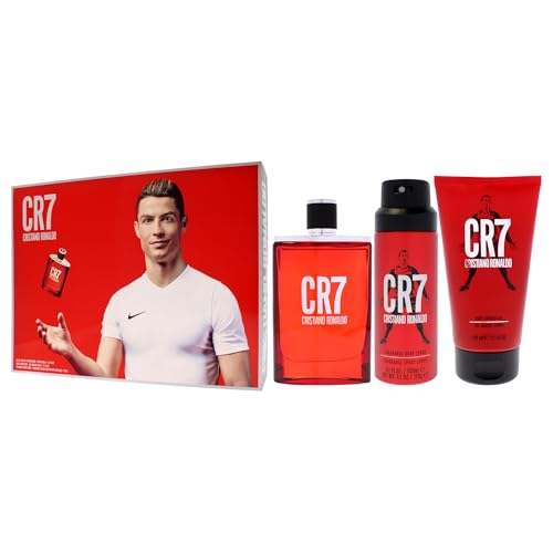 Cristiano Ronaldo CR7 Gift Set - Men's 3.4oz EDT Spray, Body & Shower Gel
