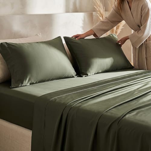 EverGrace TENCEL Cooling Sheet Set Full - Dark Olive Green