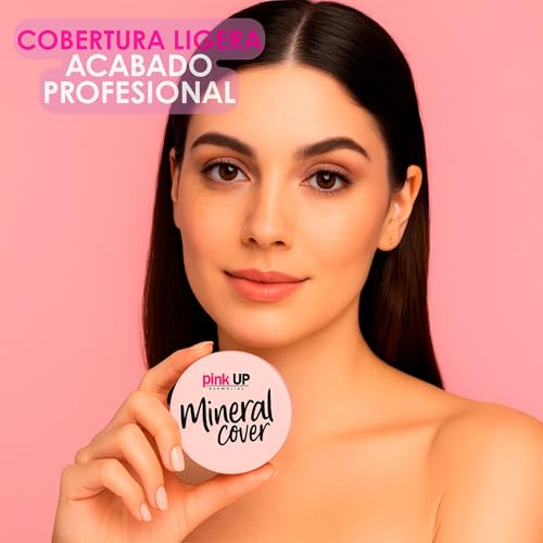 Pink Up | Mineral Cover |Compact Powder | Matte velvety finish | Long-lasting oil control | Makeup | Setting powder | Lightweight pressed formula | Sand shade | Model PKM400
