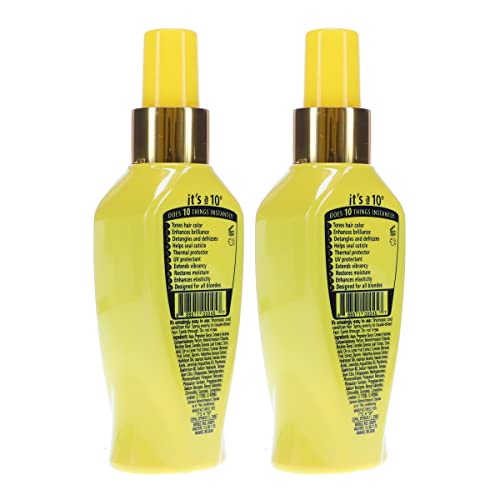 Blonde Leave-In Hair Conditioner 4 oz Pack of 2 - Neutralizes Brassiness & Adds Shine