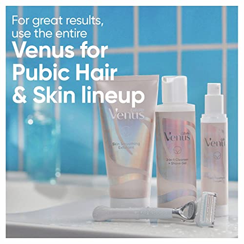 Gillette Venus Pubic Hair & Skin Razor Set with 2-in-1 Cleanser & Soothing Serum