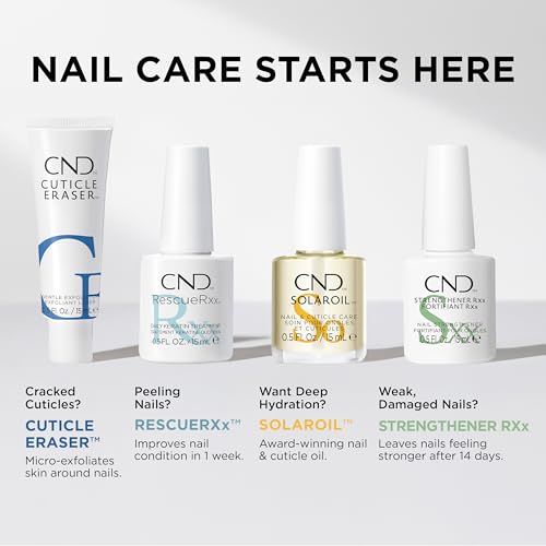 CND SolarOil Cuticle Oil, Natural Blend Of Jojoba, Vitamin E, Rice Bran and Sweet Almond Oils, Moisturizes and Conditions Skin, 4 fl oz
