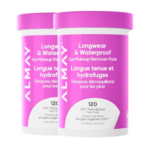 Almay Longwear & Waterproof Eye Makeup Remover Pads 120 Count (Pack of 4)