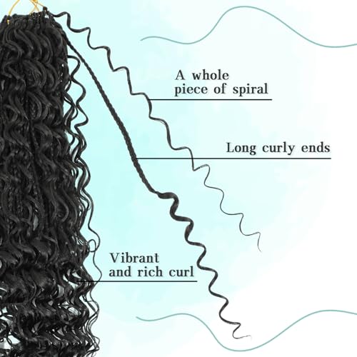18 Inch Boho Crochet Braids for Black Women - 7 Packs, Variation 1B