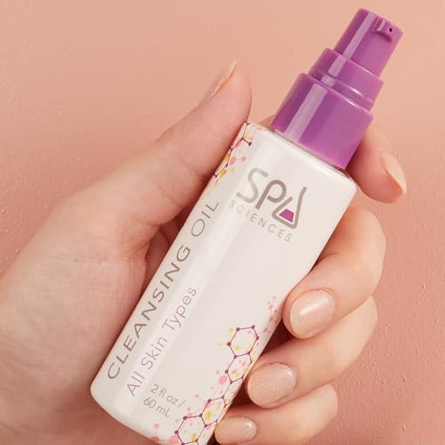 SPA SCIENCES - Cleansing Oil - Made in the USA - With Green Tea, Chamomile Extracts - Soothe, Hydrate, Cleanse - Vegan - For All Skin Types - 2oz