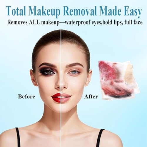 300 Count Makeup Remover Wipes Bulk with Individually Wrapped Travel Size - Gentle & Hypoallergenic