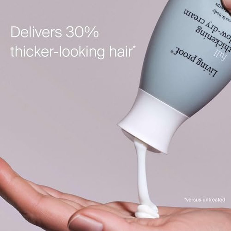 Living Proof Full Thickening Blow-Dry Cream ? All-Day Fullness, Shine, Lightweight Conditioning, Heat Protection for Fine or Flat Hair