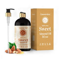Sweet Almond Oil Organic 16 oz - 100% Pure & Natural Sweet Almond Oil for Skin, Body, Face, and Hair - Natural Cold Pressed Unrefined - Organic Massage Oil for Massage Therapy & Date Night