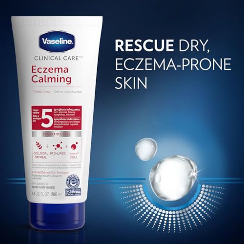 Eczema & Dry Skin Relief Lotion Set with Lip Balm - Fragrance-Free, Calming Oatmeal & Petroleum Jelly