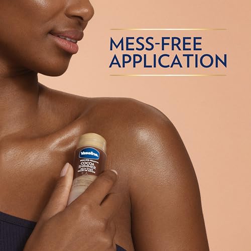 Vaseline Cocoa Shimmer Jelly Stick 3-Pack – Nourishing Moisturizer with Cocoa Butter & Mineral Shine, 1.04 Oz Each