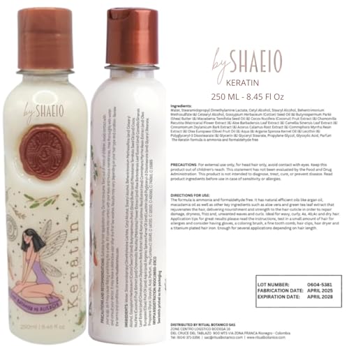 SHAEIO Ritual Botanico Organic Keratin Hair Treatment 250ML + Heat Protectant 120ML