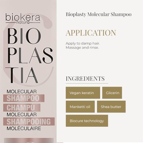 Sulfate & Paraben-Free Molecular Shampoo with Vegan Keratin - 300ml