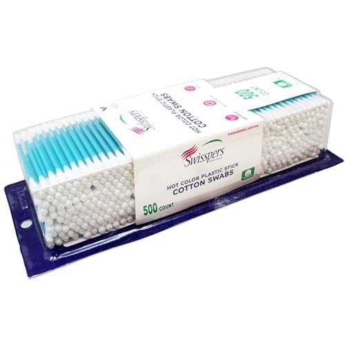 Swisspers Hot Colored Swab-500 ct (Color May Vary)