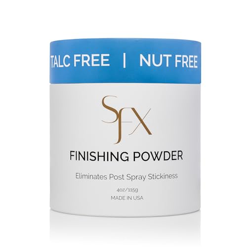 SunFX Post Spray Tan Translucent Finishing Powder | Talc Free | Sunless Tanning Powder with Large Professional Fan Dusting Brush | Cheeky-Sunshine