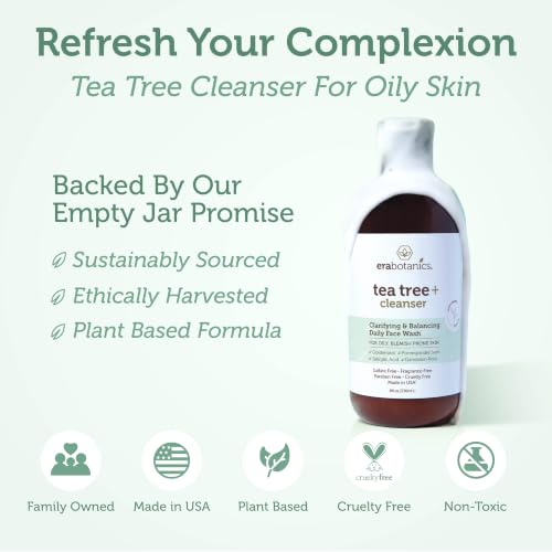 Tea Tree Oil Face Wash with Salicylic Acid for Oily Skin - Natural & Gentle Cleansing