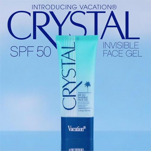 Vacation SPF 50 Face Sunscreen Gel - Invisible, Water-Resistant, Broad Spectrum Protection