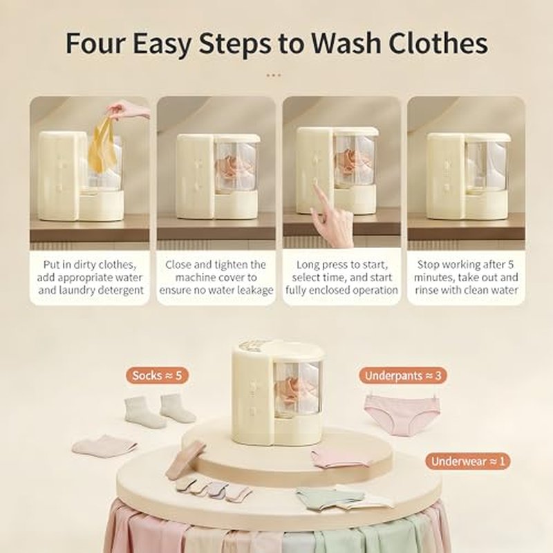 3-in-1 Electric Makeup Brush Cleaning Machine USB Portable Makeup Brush Cleaning Tool Makeup Brush Dryer Underwear Cleaning Machine suitable for various sizes of beauty sets sponges and small clothes