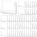 50 Pcs Clear Zipper Makeup Bags - Travel Cosmetic Storage 7.8 x 5.9 in