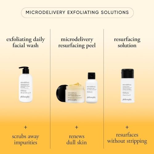 Philosophy Microdelivery Exfoliating Facial Wash 32 Fl Oz - Daily Skin Cleanser with Desert Earth & Gentle Amino Acids
