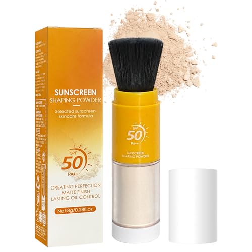 Mineral Sunscreen Setting Powder, Powder for Face Hair Scalp Sunscreen, Lasting Lightweight Breathable, Suitable for All Skin Types (0.28 Oz)