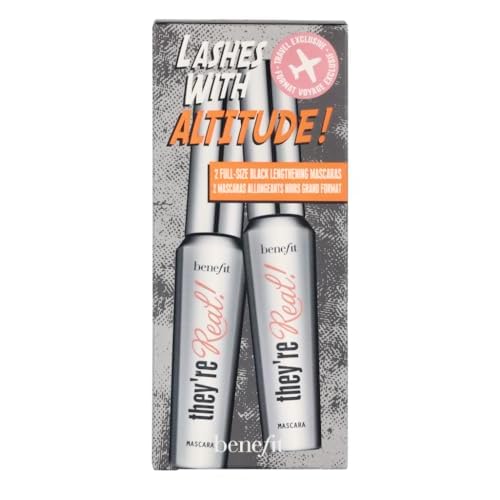 Benefit Cosmetics They're Real Beyond Mascara Duo Set Black, 0.3 Ounce (Pack of 2)