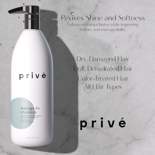 Prive Damage Fix Hair Shampoo 10 oz Sulfate-Free Repair for Damaged, Dry & Color-Treated Hair