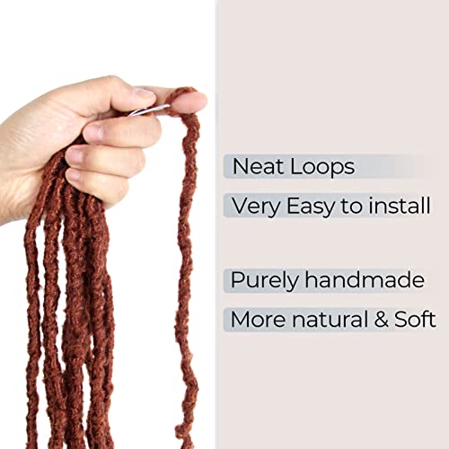 Niseyo Wild Locs 30 Inch Faux Locs Crochet Hair - 8 Packs Ginger Red