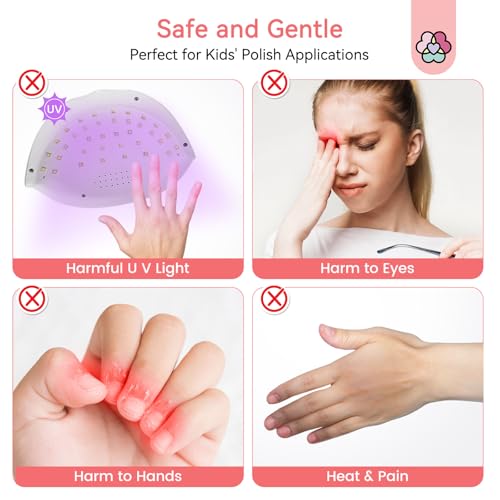 Large Pink Nail Dryer 300W Quick Drying Manicure Tool for Regular Polish