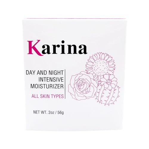 Karina Skincare - Day and Night Intensive Moisturizer Face Cream - Soothing Vitamin E Cream - Helps Calm, Hydrate & Restore - Daily Moisturizer for Dry Skin & Sensitive Skin - Travel Size 2oz