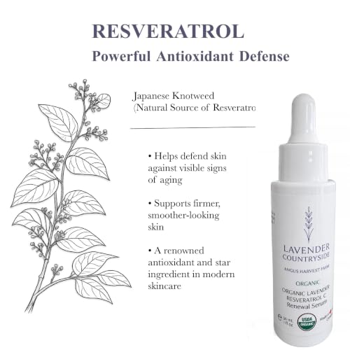 Organic Resveratrol Face Serum with Lavender | Anti-Aging & Brightening
