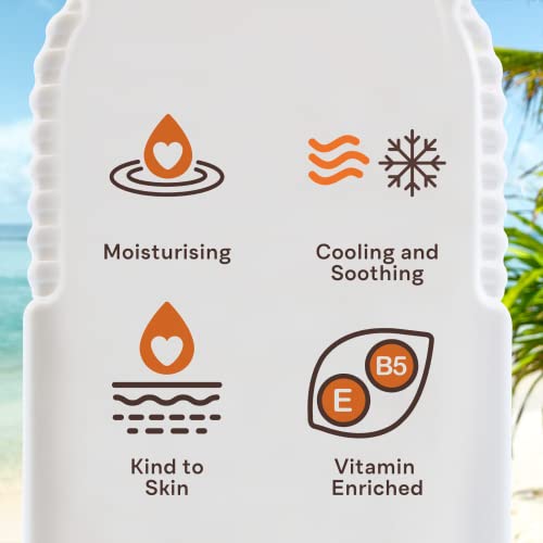 Malibu After Sun Lotion 3.4 fl oz ? Cooling Aloe Vera & Vitamin E Moisturizer for Sunburn Relief, Hydrating Post Sun Care for Face & Body, Fast-Absorbing, Made in UK