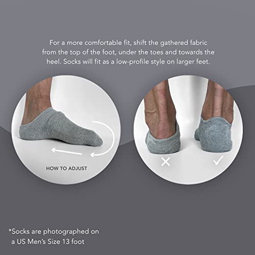 Barefoot Scientist Gray Sleep On It Overnight Moisturizing Gel Socks - Low Profile Ankle, Reusable, Natural Ingredients
