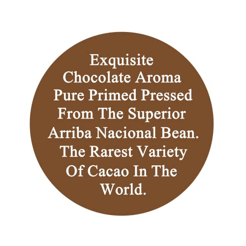 Raw Cocoa Butter 8 oz. Bar - 100% Pure Natural Unrefined FOOD GRADE Arriba Nacional Cacao Bean, Bulk Rich Chocolate Aroma For Lip Balms, Stretch Marks, DIY Base for Body Butters & Soap Making