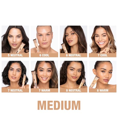Charlotte Tilbury Beautiful Skin Medium Coverage Hydrating Foundation - Buildable Liquid Makeup for Instant Glow, Plumping Hydration & Lasting Skincare Benefits
