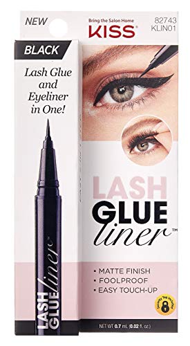 KISS Lash GLUEliner Black False Eyelash Adhesive & Eyeliner 0.7mL 3-Pack