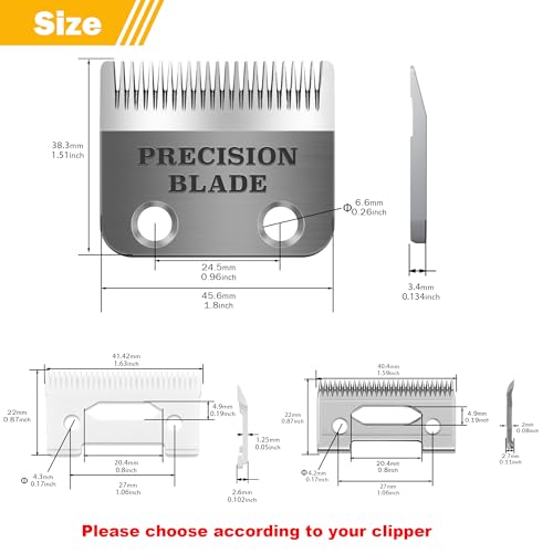 Precision Replacement Blade for Wahl Hair Clippers - Pack of 2