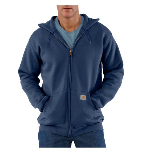 Carhartt Men's Marquette Full-Zip Sweatshirt Large New Navy - Warm Fleece Hoodie