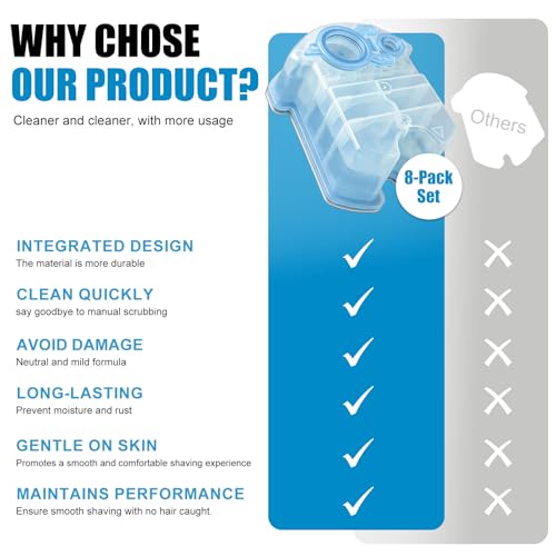 Refill Cartridges for Braun Clean & Charge System 8 Pack Compatible