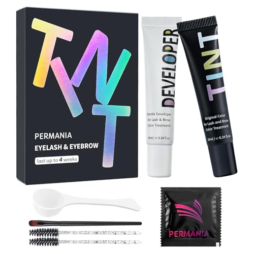 PERMANIA Lash Color Kit, 10ml Natural Black Color Boost Treatment at Home Lasts up to 4 Weeks (without eye patches)