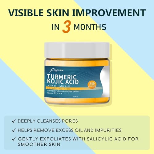 Turmeric Acid Cleansing Pads For Women: Exfoliating & Hydrating Turmeric Cleansing Pads for Face