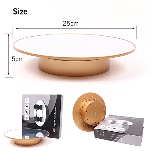 Motorized Rotating Display Stand 25cm for Mannequin Head & Wigs - 360 Degree Turntable