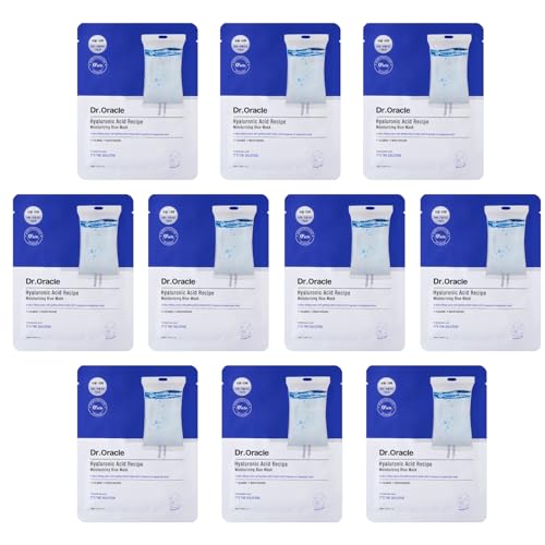 Hyaluronic Acid Blue Hydrating Sheet Mask 10 Pack - Moisturizing K-Beauty Facial Mask
