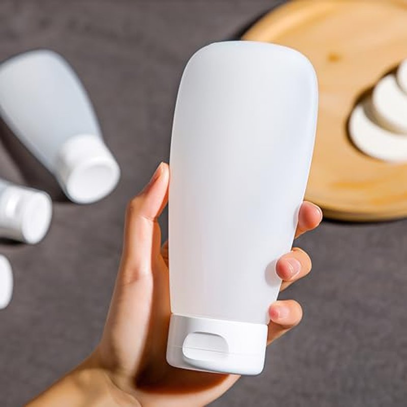 12PCS 150ml / 5oz Clear Refillable Empty Plastic Squeeze Soft Tubes With Flip Cap Makeup Containers Sample Packaging Jars Bath Containers Portable Bottle