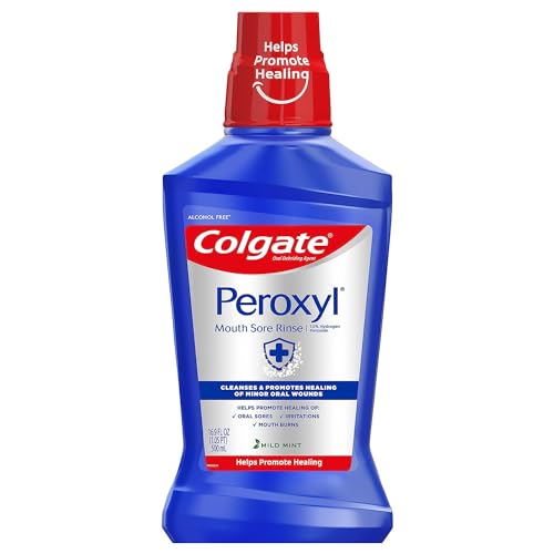 Colgate Peroxyl Mouth Sore Rinse Mild Mint 16.9 Fl oz (Pack of 2)