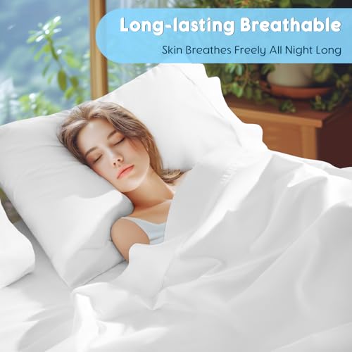 SONORO KATE 1000 Thread Count Egyptian Cotton King Bed Sheets White Extra Deep Pocket