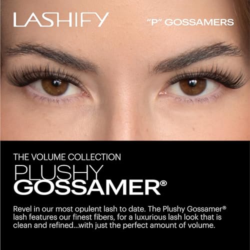 Lashify Plushy 12mm Gossamer False Eyelashes in Black - Easy DIY Natural Look