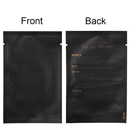 myaokue-up 100 Pairs Eye Gel Pads, Lint Free Under Eye Patches for Eyelash Extensions, Premium Eye Mask Beauty Tool Kit