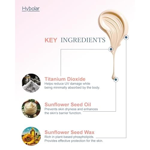 Tinted Mineral Face Sunscreen SPF 50 ? Broad Spectrum NonComedogenic with Vitamin C Skin Moisturizer for Sensitive Skin & Kids