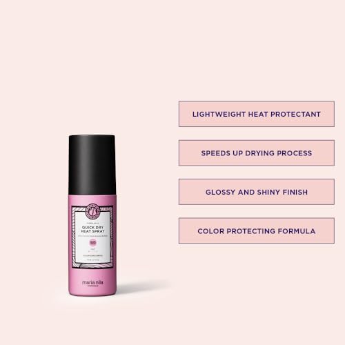 Maria Nila Quick Dry Heat Protectant Spray 5.1 Fl Oz - Shortens Blow-Dry Time, Vegan Swedish Haircare