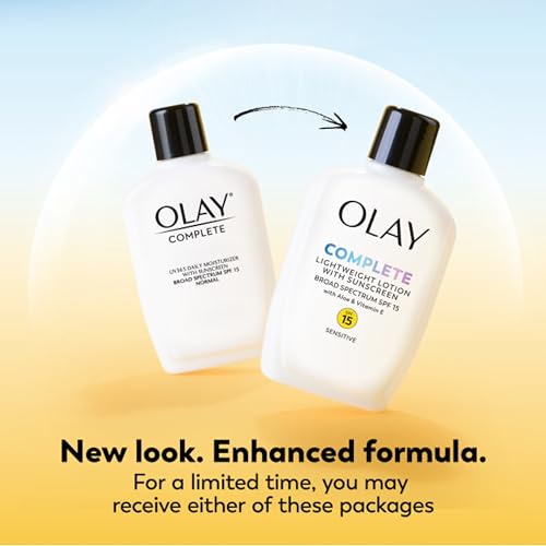 Olay Complete All Day Moisturizer SPF 15 Sensitive 4 oz Pack of 3 - Hydrating & Sun Protection